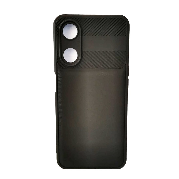 Husa Silicon TPU Cross Protection, G-Tech Liquid, Compatibil cu Oppo A78, din silicon, Negru