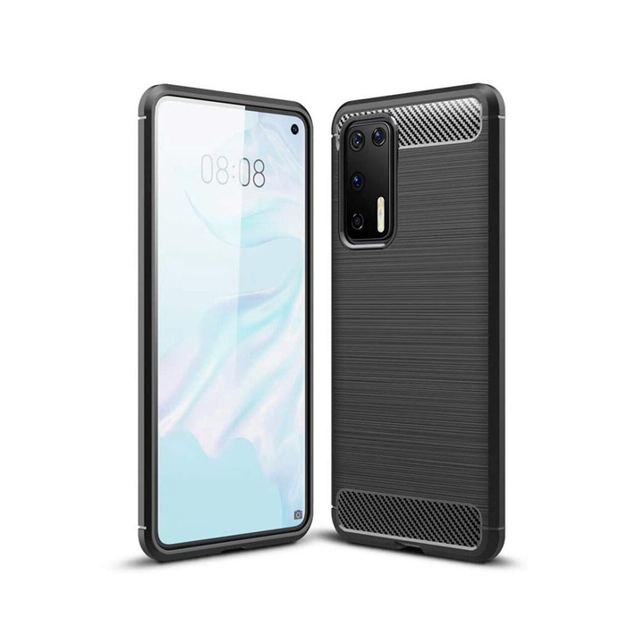 Кейс за Huawei P40 Pro Techsuit Carbon Silicone Black