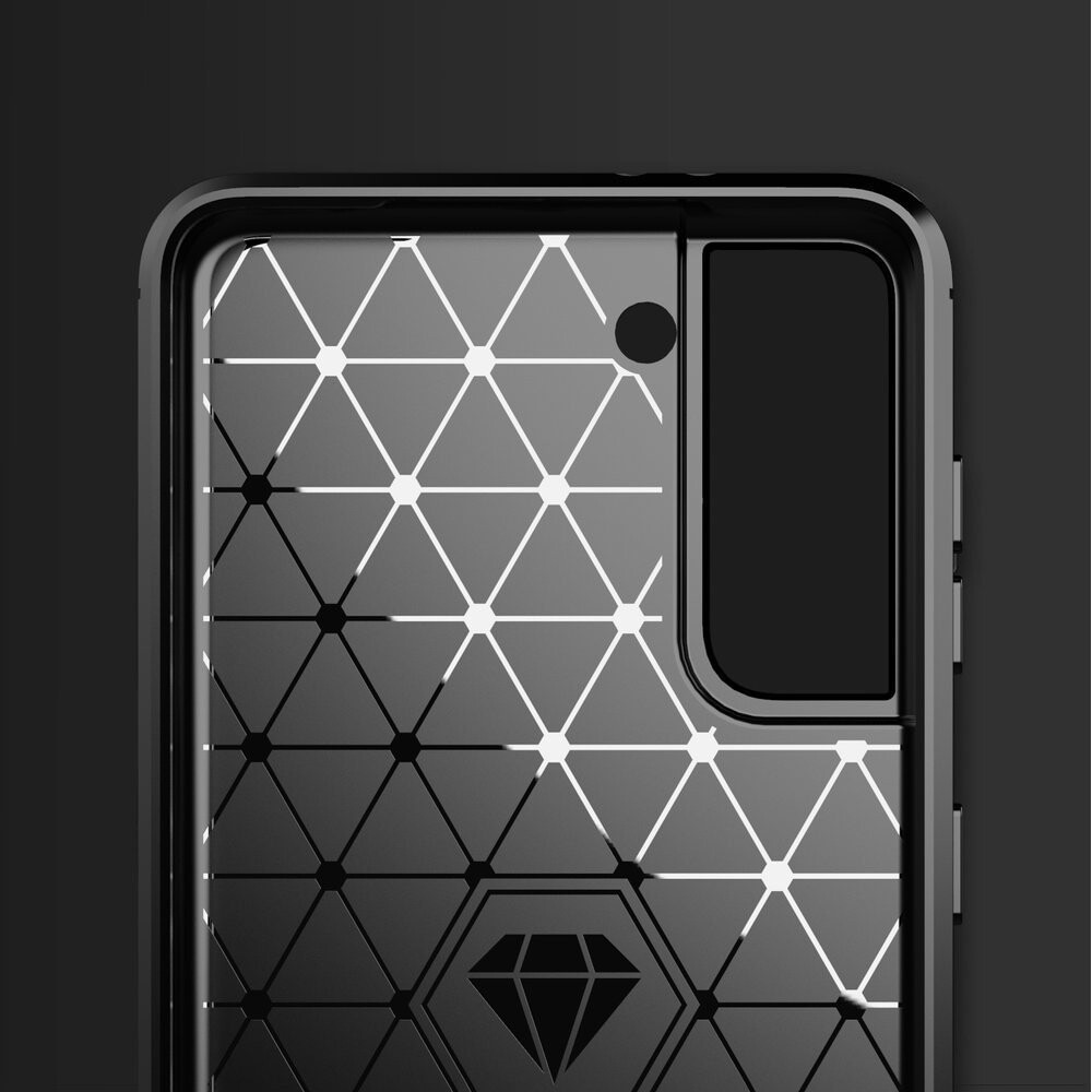 Husa pentru Samsung Galaxy S21 FE 5G - Techsuit Carbon Silicone - Black