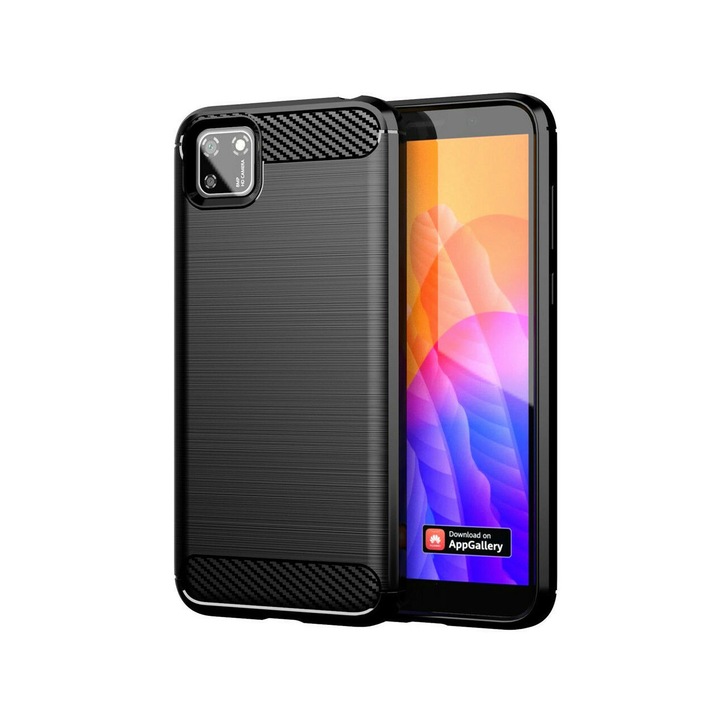 Huawei Y5p Techsuit Carbon Silicone Black tok