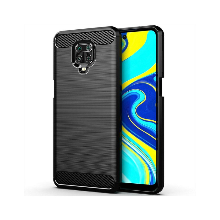 Xiaomi Redmi Note 9S / Redmi Note 9 Pro / Note 9 Pro Max Techsuit Carbon Silicone Black tok