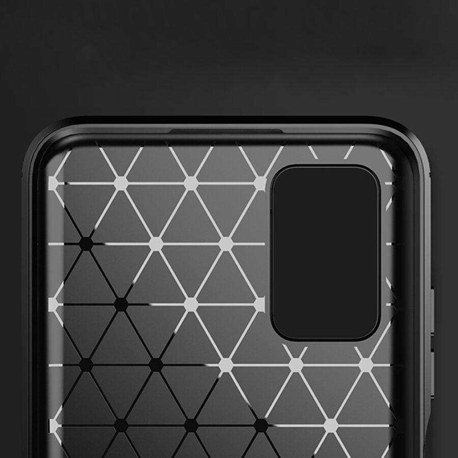 Husa Compatibila cu Samsung Galaxy A03s Techsuit Carbon Silicone Negru