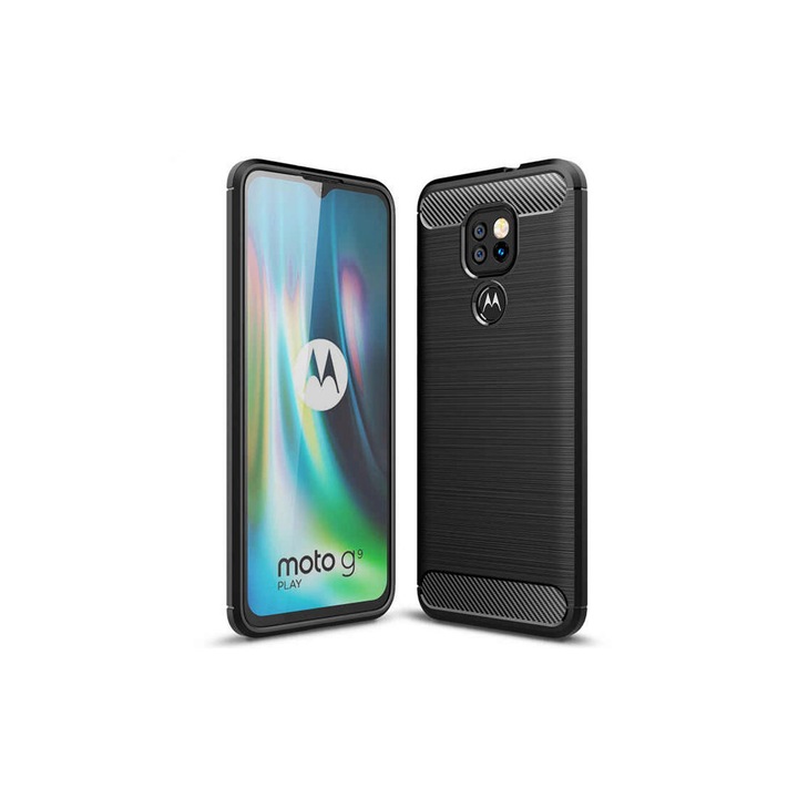 Motorola Moto E7 Plus / Moto G9 Play Techsuit Carbon Silicone Black borító