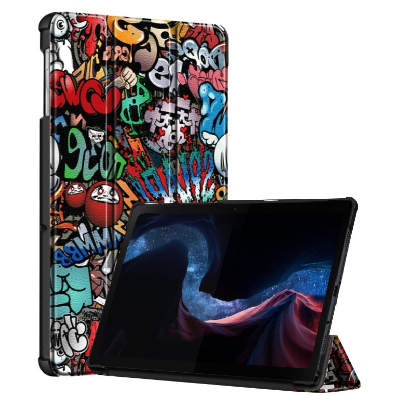Husa Tableta AZIAO din piele PU pentru Huawei Matepad T 10 / T 10S (9.7 inch / 10.1 inch), Protectie Completa 360, Interior Catifea, Functie de Stand, Display Protejat, Smart Cover, Colturi Anti-Soc, Grafitti