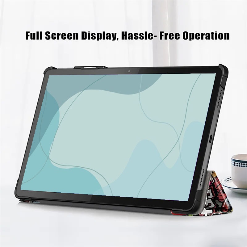 Husa Tableta AZIAO din piele PU pentru Huawei Matepad T 10 / T 10S (9.7 inch / 10.1 inch), Protectie Completa 360, Interior Catifea, Functie de Stand, Display Protejat, Smart Cover, Colturi Anti-Soc, Grafitti