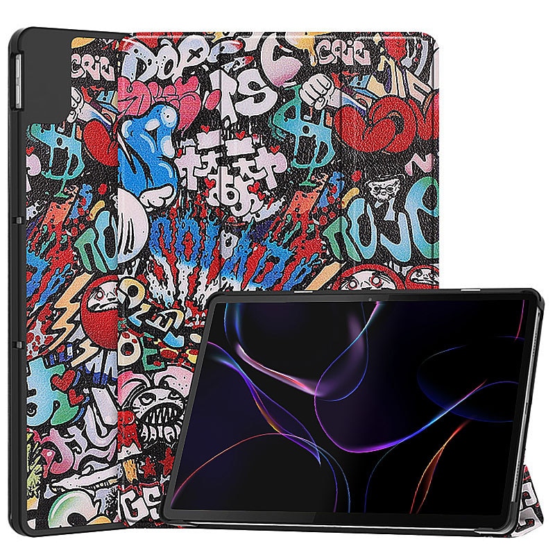 Husa Tableta AZIAO din piele PU pentru Huawei Matepad T 10 / T 10S (9.7 inch / 10.1 inch), Protectie Completa 360, Interior Catifea, Functie de Stand, Display Protejat, Smart Cover, Colturi Anti-Soc, Grafitti