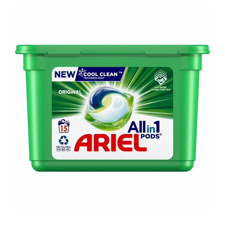 Detergent de rufe capsule Ariel All in 1 - 15sc/378gr
