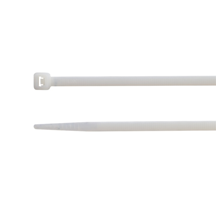 Coliere rapide, BM Group, 100x2.5mm, Set 100 buc, 10 cm, PVC, Alb