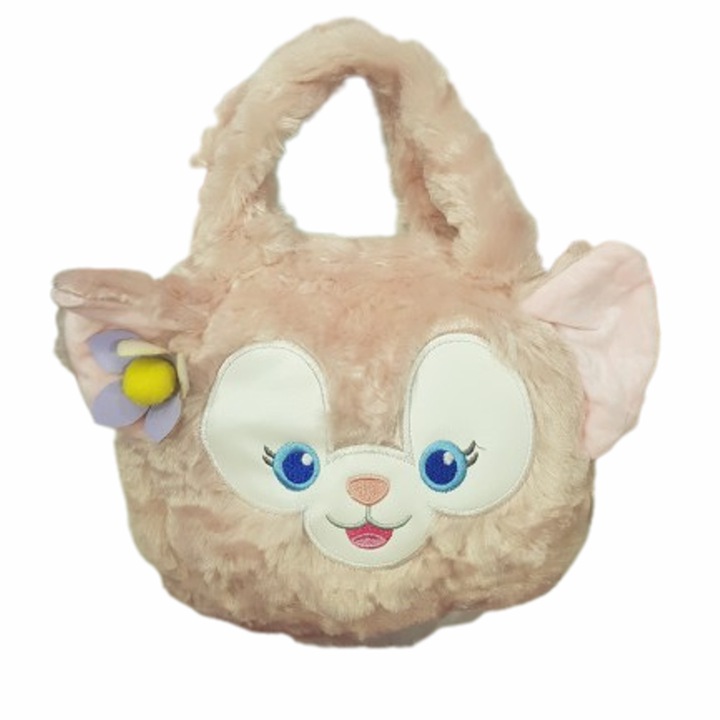 Táska nyuszi, plüss, rózsaszín, 26x18x8 cm