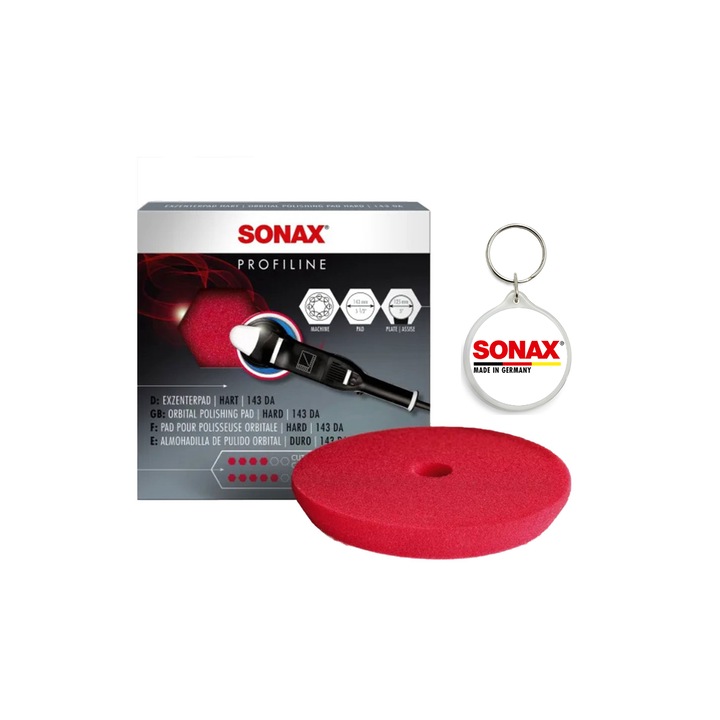 Set burete rosu de polisare 143 mm si breloc Sonax