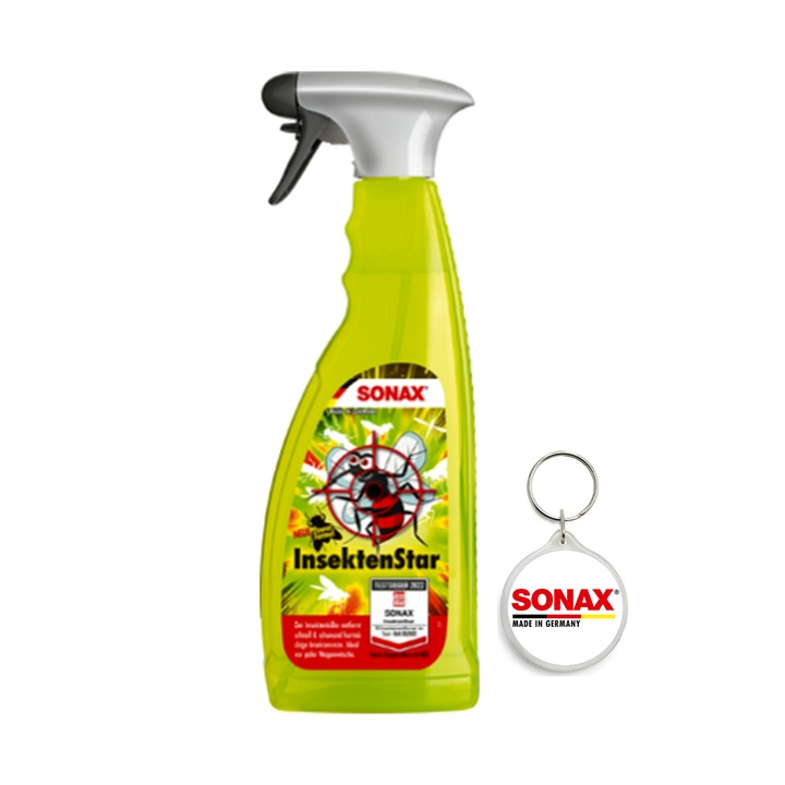 Set solutie pentru indepartat insectele, 750 ml si breloc Sonax