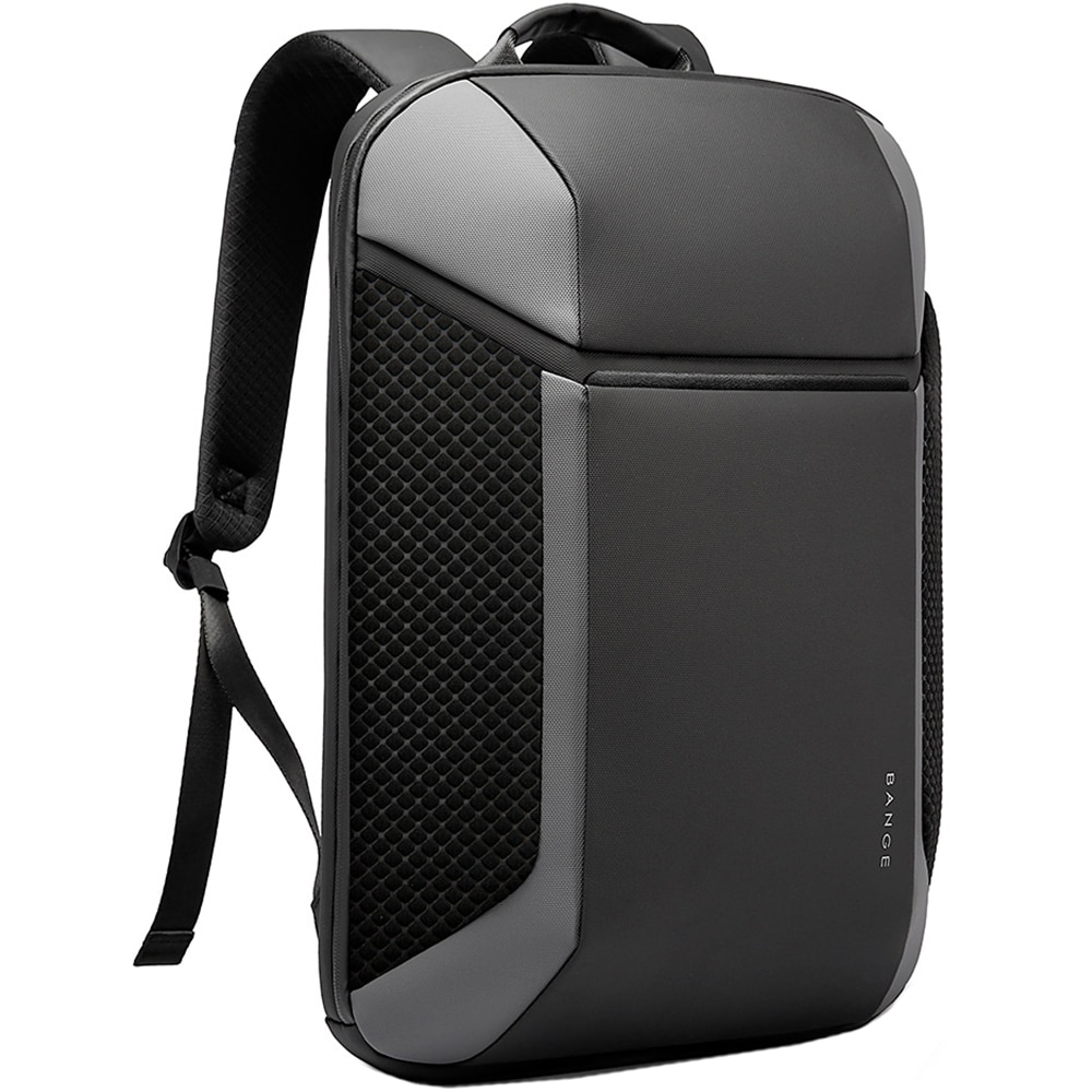 Rucsac laptop 15.6 inch, rezistent la apa, buzunar antifurt, sistem fixare pe valiza, deschidere ampla BANGE, BG7710GY, Gri
