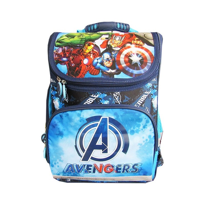 Раница клас I-IV, 1 отделение, 3 джоба, Majewski, Avengers Collection