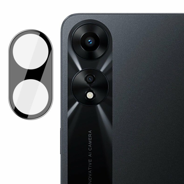 Фолио за камера Oppo A58 / A78, Techsuit Full Camera Glass, черно