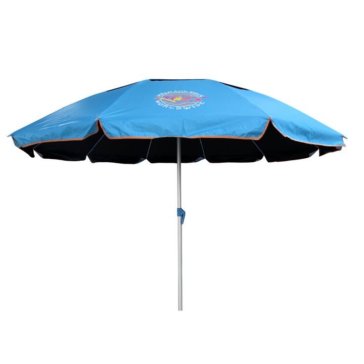 Umbrela plaja Maui&Sons XL, 210 cm, Albastru deschis, 210 cm