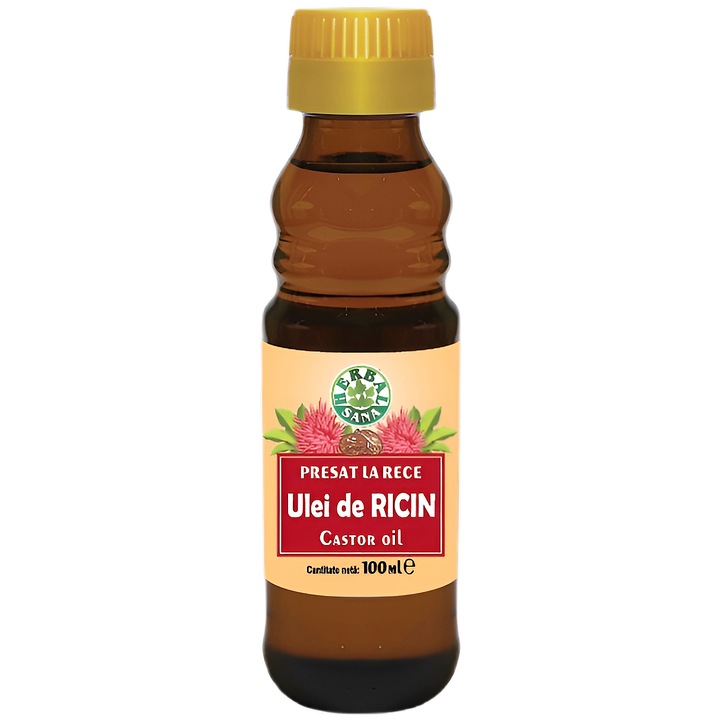 HerbalSana Студено пресовано рициново масло, 100 ml, Herbavit