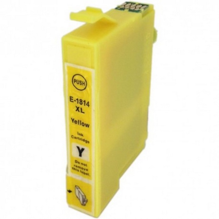 Cartus cerneala (inkjet) TIN compatibil cu EPSON C13T18044010 / EPSON T1804 / EPSON 18 Yellow - 818 pagini (15 ml - capacitate mare)