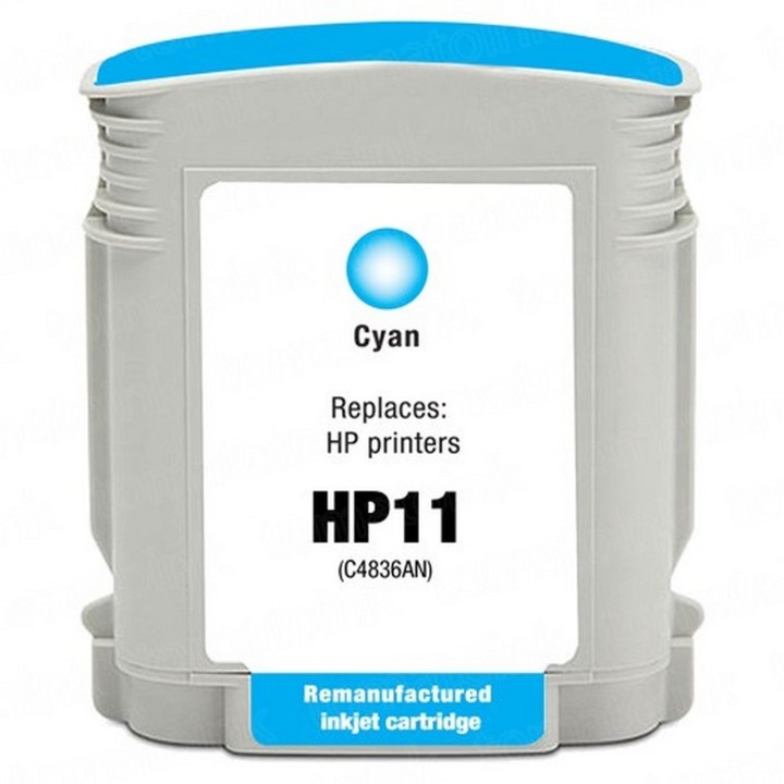 Cartus cerneala (inkjet) TIN compatibil cu HP C4836A / HP 11 Cyan - 1750 pagini (28 ml)