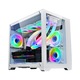 Кутия 1stPLAYER® Gaming MV6, ARGB, Cube-Tower, M-ATX\ITX, без захранване, бял цвят