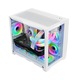 Кутия 1stPLAYER® Gaming MV6, ARGB, Cube-Tower, M-ATX\ITX, без захранване, бял цвят