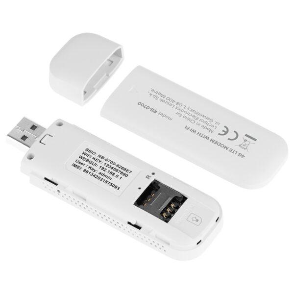 Modem 4G LTE cu WIFI, Cu slot pentru cartela SIM, Usor de transportat