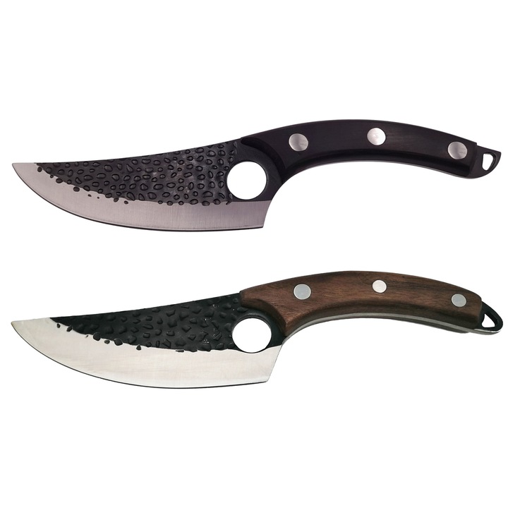 Set doua cutite de bucatarie Depox. Japanese Chef, lucrate manual, otel, maner lemn, 27.5 cm