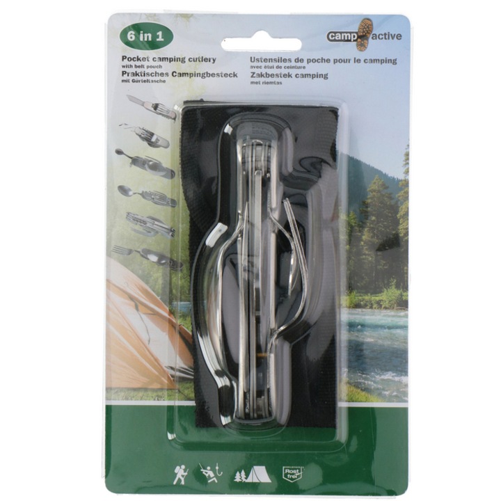 Set tacamuri de camping, CAMP ACTIVE, 6in1, 3x10cm