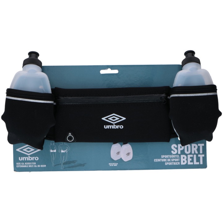 Centura sport UMBRO cu sticla de apa, 2 buc, 82x5x17cm