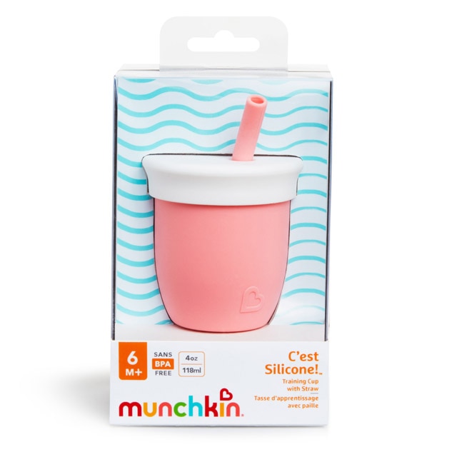 Munchkin Biberon/Tasse d'apprentissage avec pailles Simple Clean