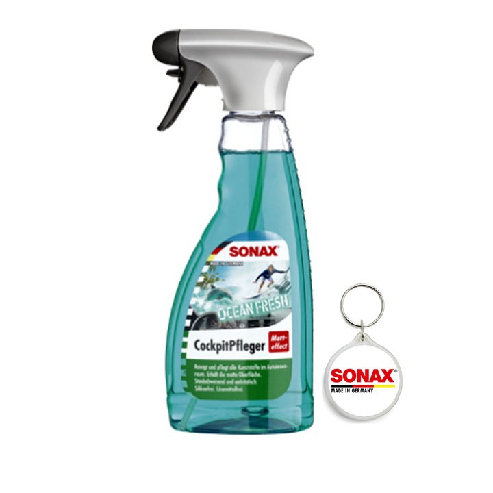 Set solutie pentru curatarea bordului Ocean Fresh 500 ml si breloc Sonax