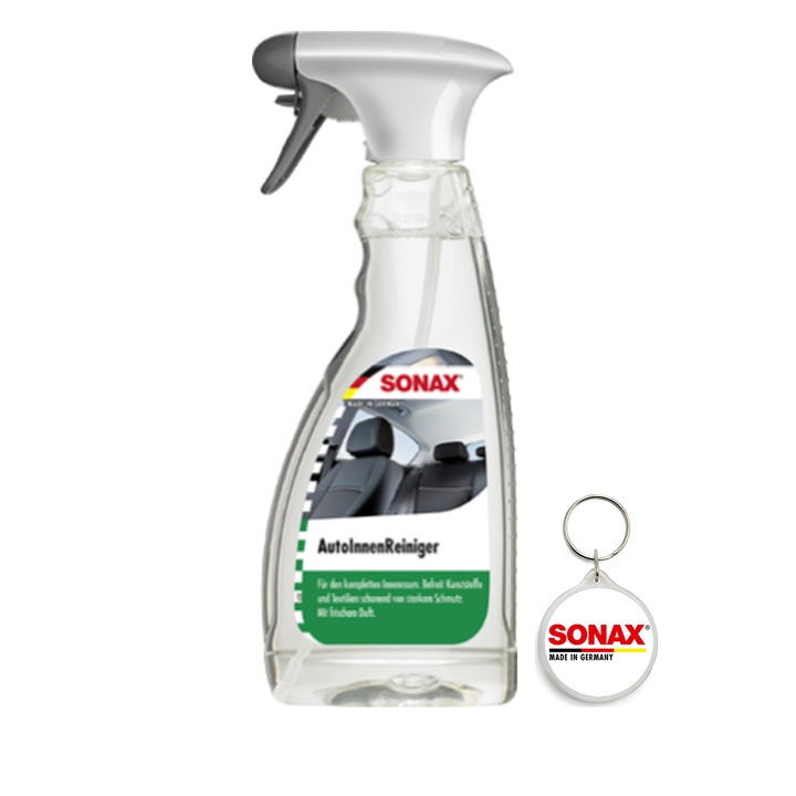 Комплект разтвор за почистване на интериорни повърхности 500 мл и ключодържател Sonax