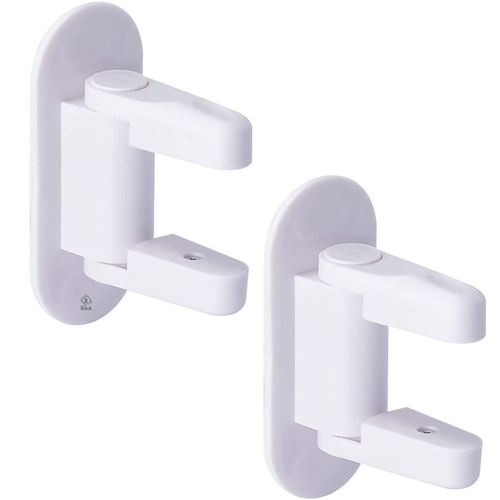 Комплект 2 предпазителя Zola, За врати и прозорци, 12x5x7 см, Бял