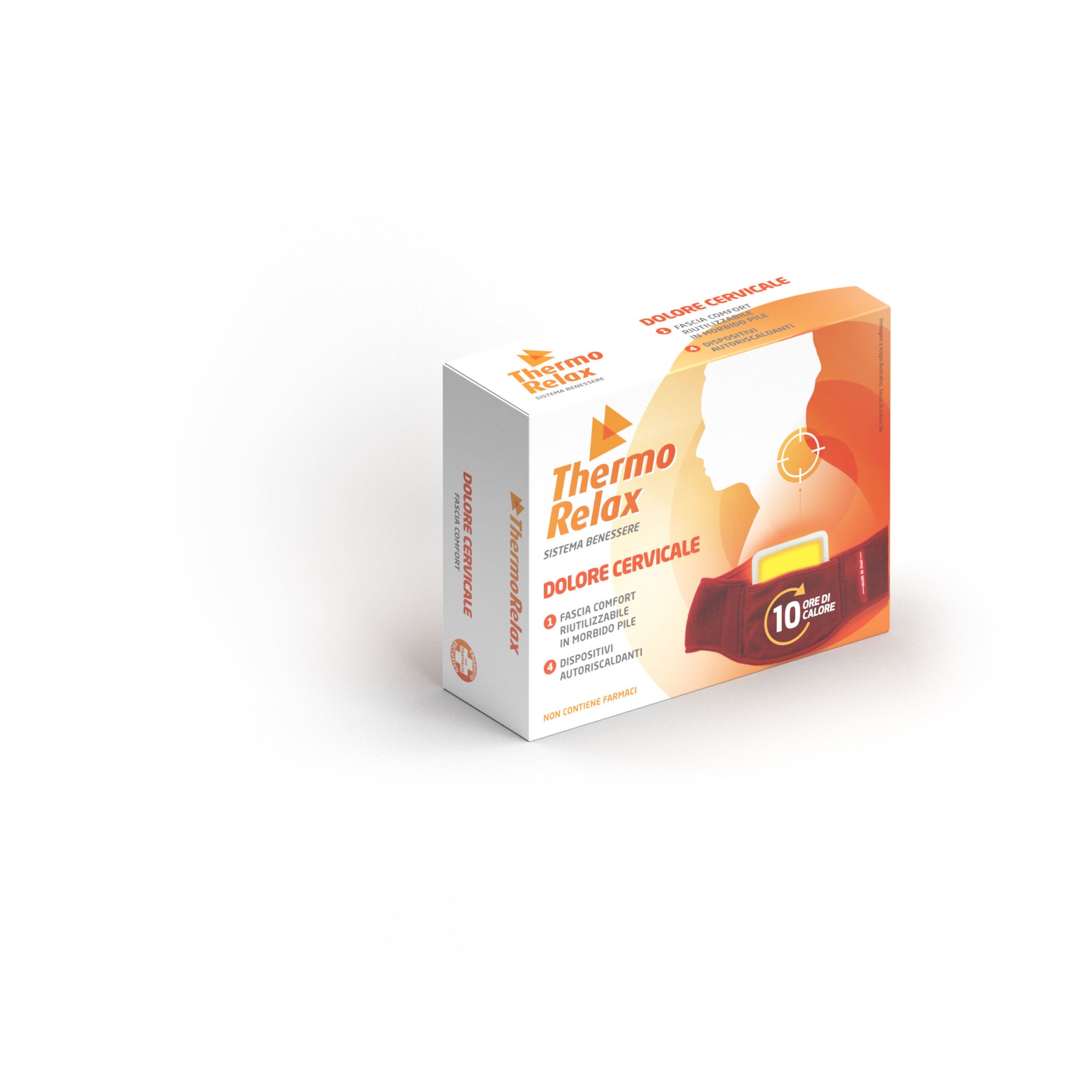 THERMORELAX Fascia Cervicale - 4 Dispositivi Autoriscaldanti