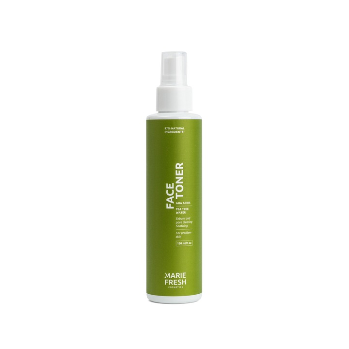 Toner antiinflamator cu acizi AHA si BHA pentru ten cu probleme Marie Fresh Cosmetics, femei, 150ml