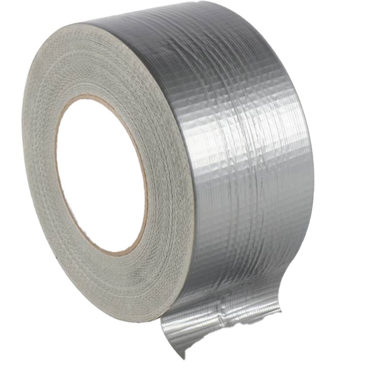 Banda adeziva din PVC, cu insertie textila, Gri, 48mm x 50m