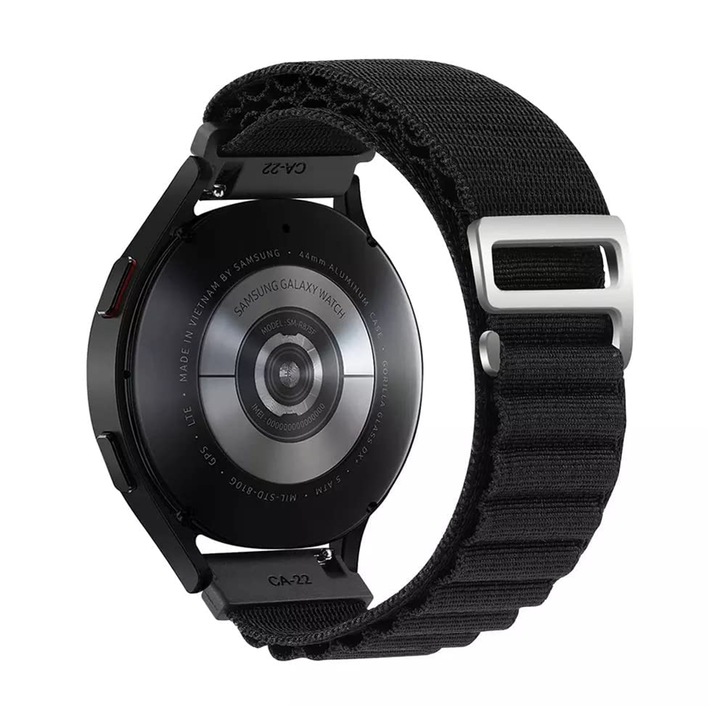 Текстилна верижка Nordic за смарт часовник Huawei Watch GT4 46мм, черна