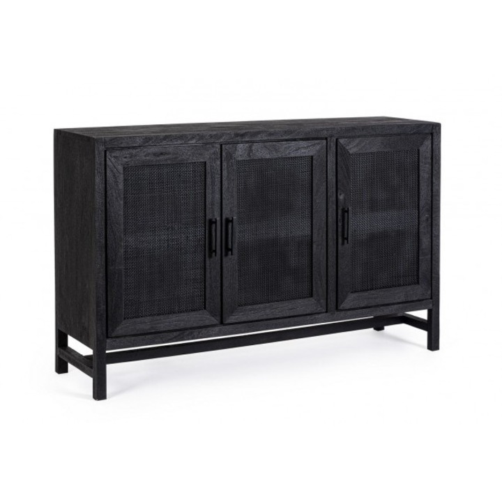 Скрин с 3 врати мангово дърво антрацит сиво Weston 125x35x80 см