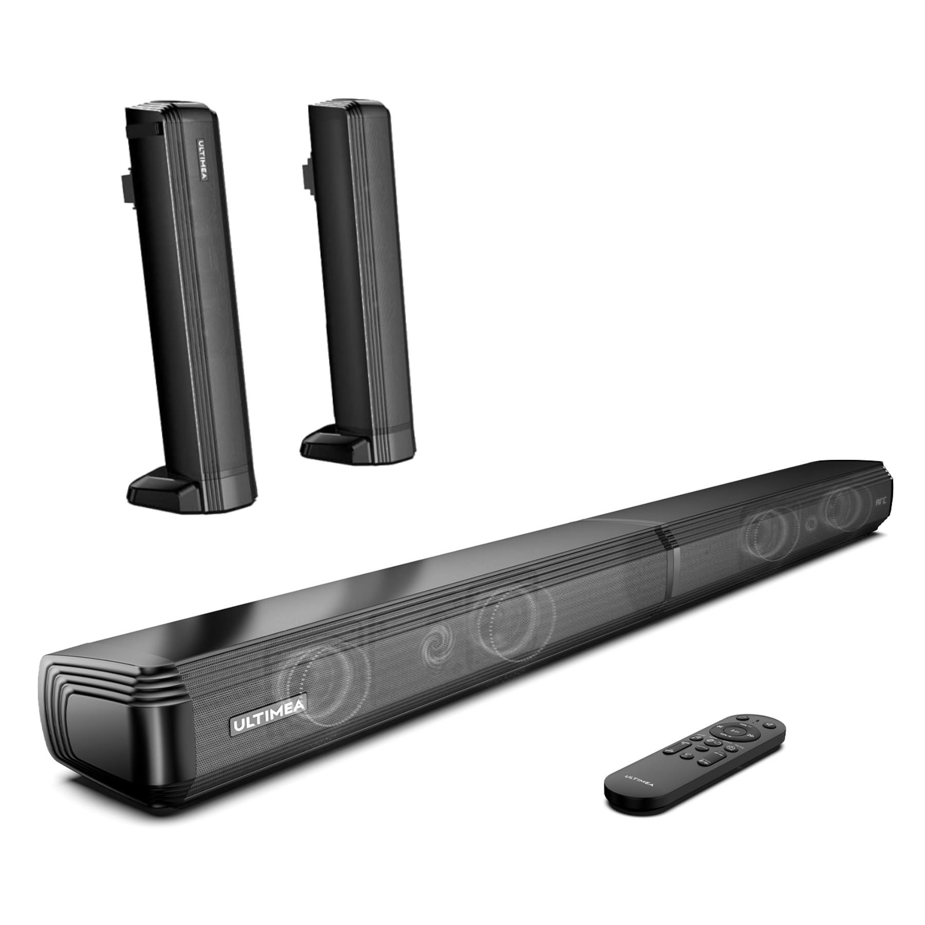 Soundbar Ultimea Apollo S40, 2.2 canale,100W, Bluetooth 5.0, Design detasabil doua in unul, Negru