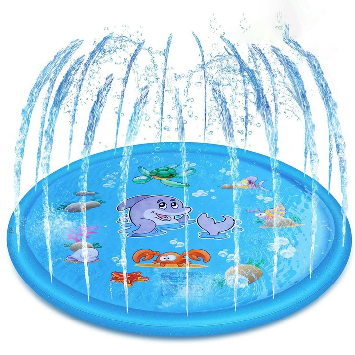 Надуваема постелка с пръскачки, Zola®, морски модел, PVC, 165 см