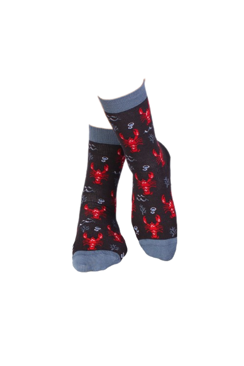 Памучни чорапи Fine Cotton Sealife Lobster Anthracite, 43-46 EU