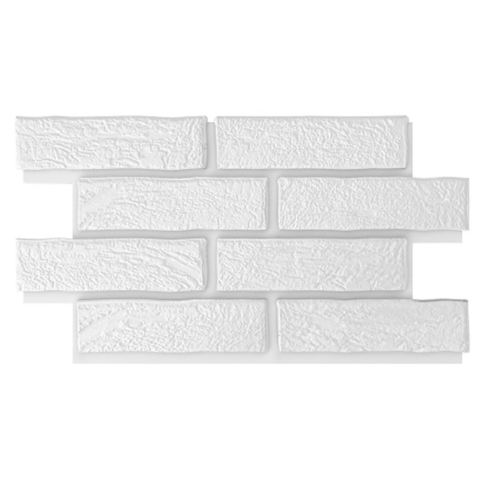 Панел за стена LOGODOM OLD BRICK, EPS, Бял, комплект 6 бр