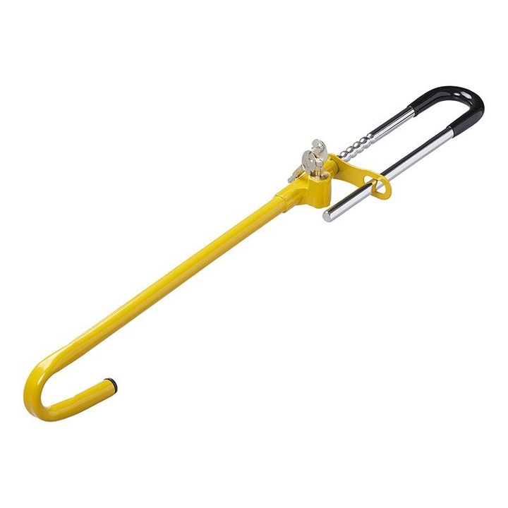 Dispozitiv antifurt auto, carlig blocare volan si pedala cu cheie, lungime 53-76cm