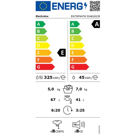 Пералня със сушилня Electrolux PerfectCare700 FW7WP447W, Пране 7 кг, Сушене 5 кг, 1400 об/мин, Инверторен мотор, Бял