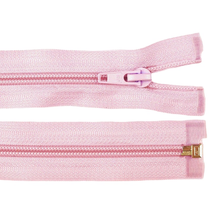 Fermoar spiralat detasabil Crisalida, lungime 30 cm Roz deschis