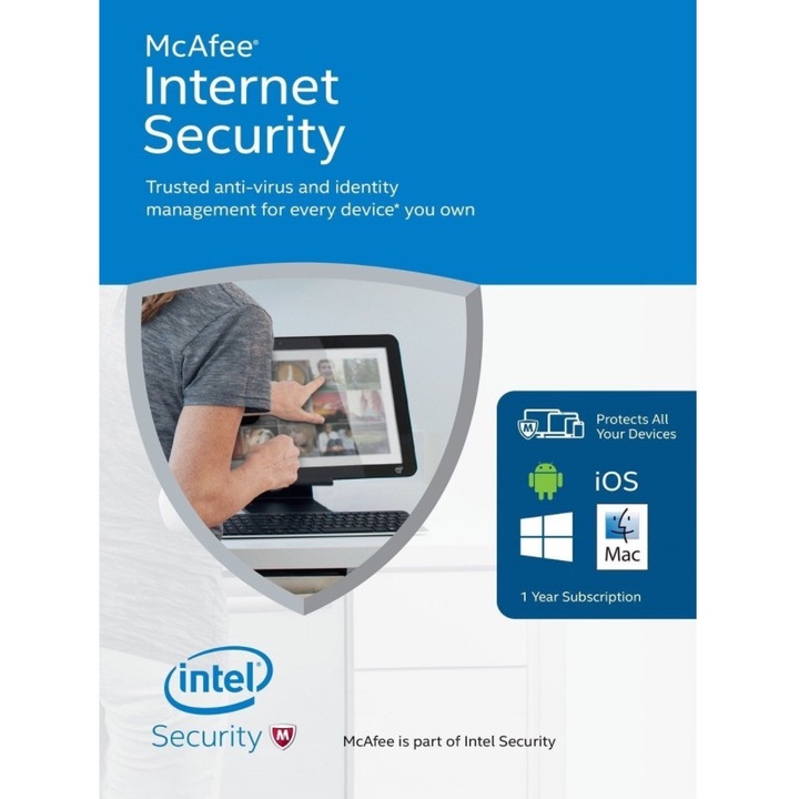 Licenta Antivirus McAfee Internet Security 1 Dispozitiv 1 An Electronica