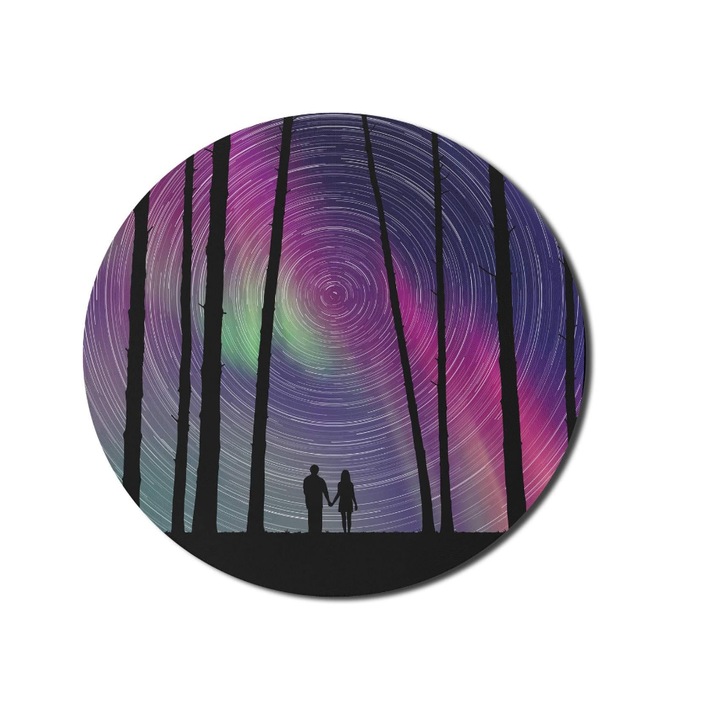Mousepad Aurora boreala 20 x 20 cm