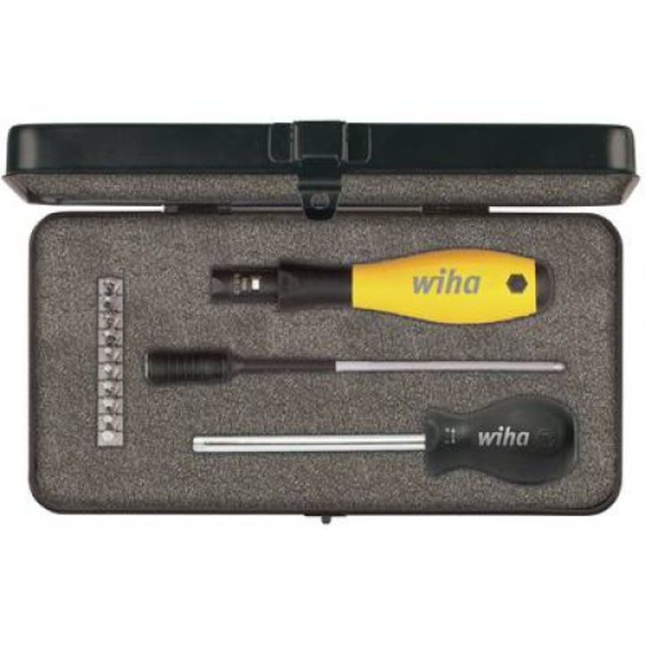 Електроника и фина механика Wiha TorqueVario-S ESD Workshop, Динамометрична отвертка 13 части (43898)