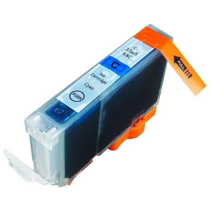 Cartus cerneala (inkjet) TIN compatibil cu CANON BCI-3(e) Cyan - 390 pagini (13 ml)