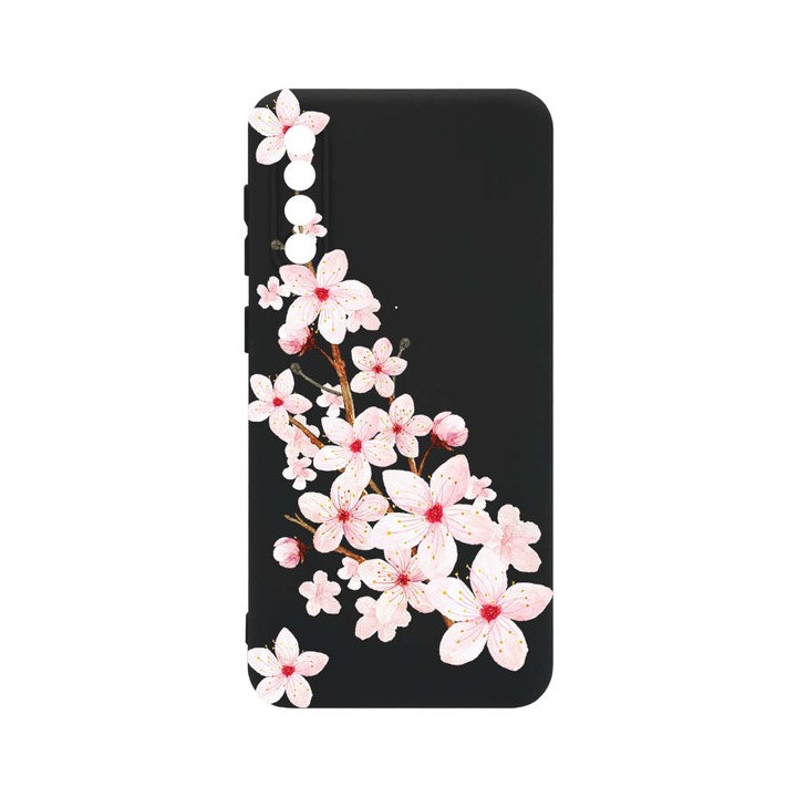 BestCase Premium Liquid Szilikon telefontok, Samsung Galaxy A50 / Galaxy A30s, Spring Flower, SLIM 1.2MM, kamera védelem, puha belső, PB 62