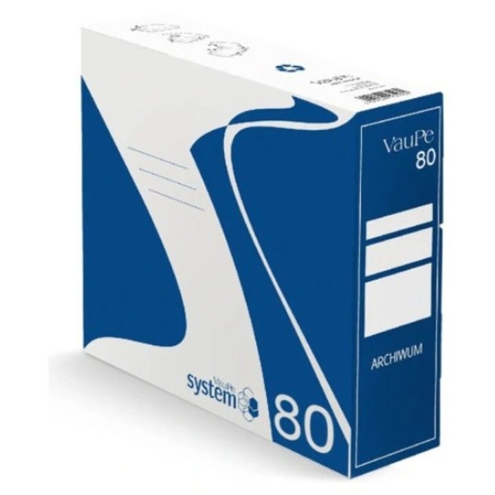 VauPe, cutie arhivare de 80 mm, Albastru